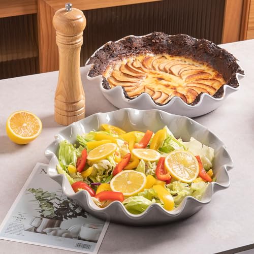 Sweejar Ceramic 11.5 Inches Pie Pan for Baking