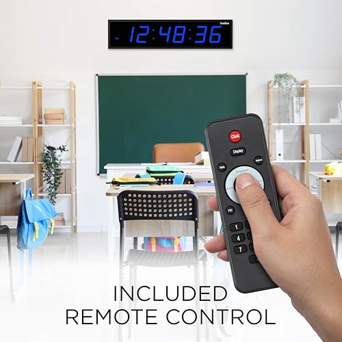 Oversized Digital Wall Clock with Large LED Display & Timer