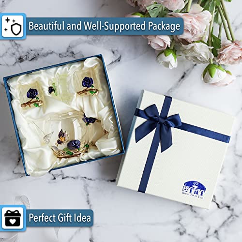 BTaT Floral Glass Tea Set for Adults
