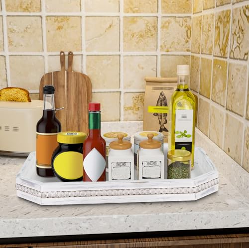Octagonal Wood Serving Tray