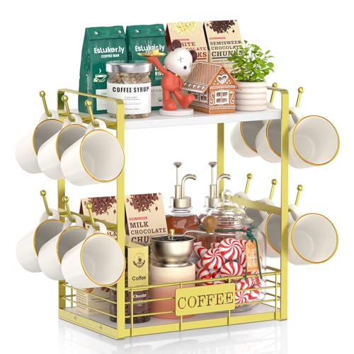 Coffee Mug Cup Holder Tree Bar Station Organizer