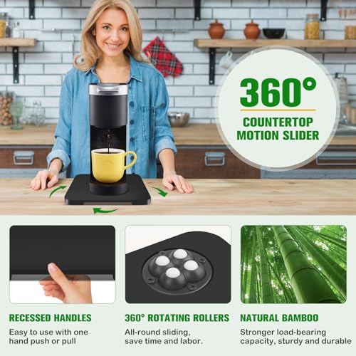 Appliance Slider 360° Rolling Tray for Countertop Coffee Maker Mat