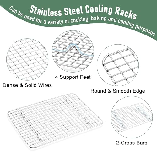 Quarter Sheet Pan with Wire Rack (4 Count)