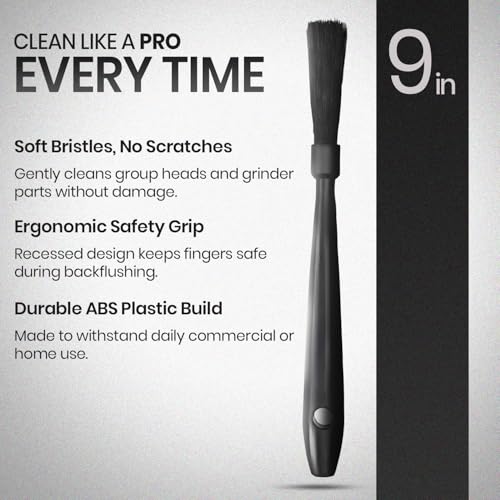 9 in Espresso Grinder Brush Coffee Cleaning Tool Handle