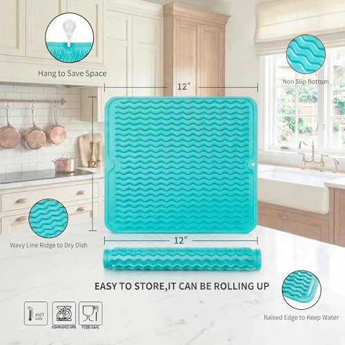 Silicone Dish Drying Mat for Multiple Usage
