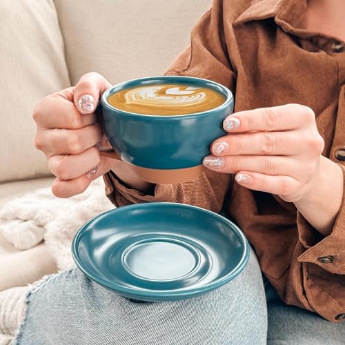 Mora Ceramic Latte Art Mug With Saucer