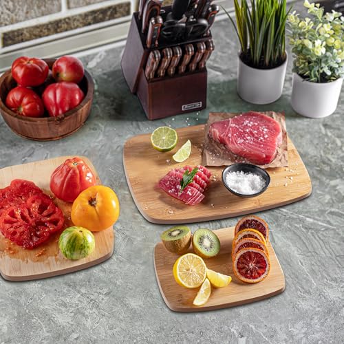 Bamboo Cutting Board Set for Kitchen (3 Count)