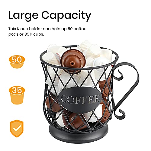 K Cup Holder Coffee Pod Holders for 35 Kcups Keurig Storage Organizer Coffee Bar Accessories for Counter
