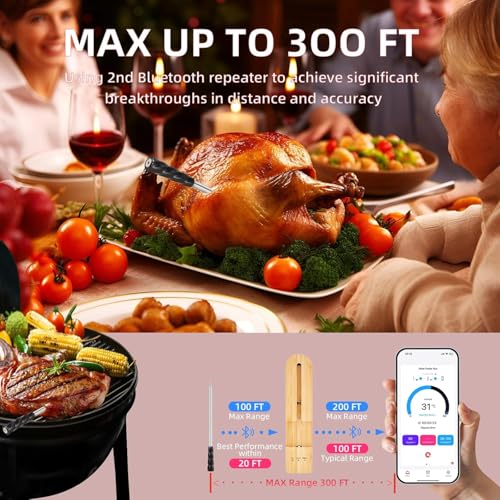 Wireless Smart Meat Thermometer with Bluetooth