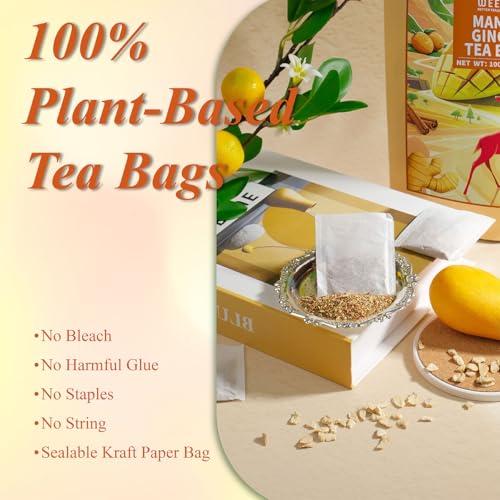 Mango Ginger Tea Bags 100ct (100 Count)