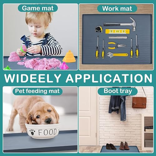 Waterproof Silicone Under Sink Mat 25'' x 19'' Shelf Liner for Kitchen and Bathroom