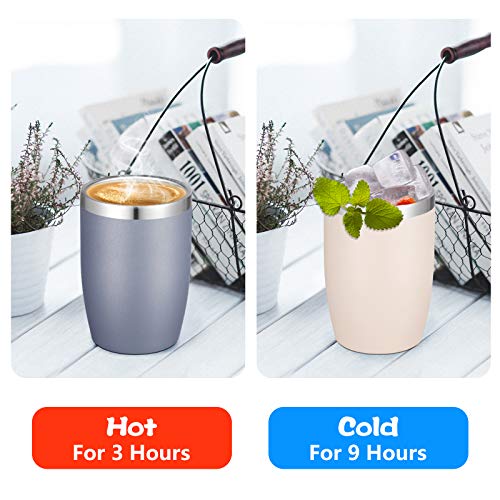 Stainless Steel 12 oz Tumblers bulk Vacuum Insulated Double Wall Travel Tumbler with Lid and Straw Reusable Tumbler (12 Count)