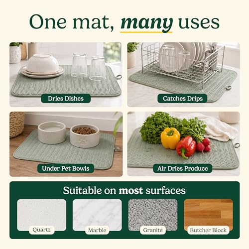 Cuisinart Dish Drying Mat for Kitchen Counter (2 Count)