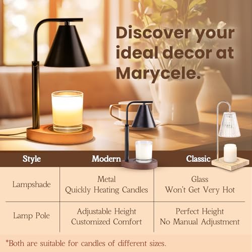 Black Candle Warmer Lamp with Timer