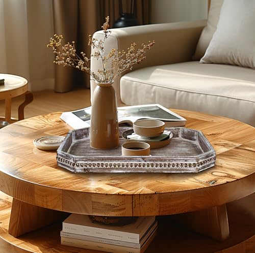 Octagonal Wood Serving Tray