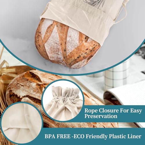 2 Pack of Bread Bags for Homemade Bread (2 Count)