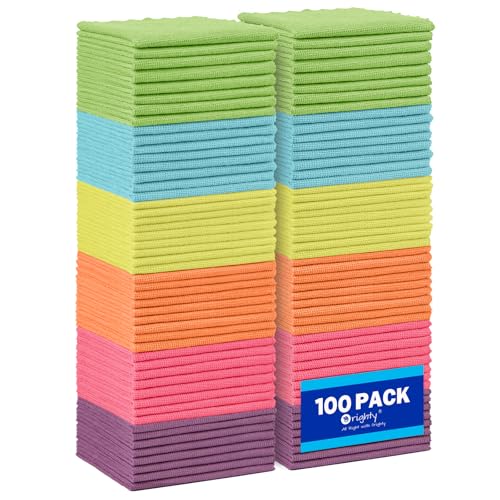 Microfiber Cleaning Cloth Bulk (100 Count)