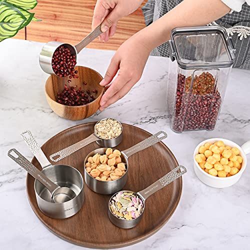 18 8 Stainless Steel Measuring Cups and Spoons Set 14 for Baking & Kitchen