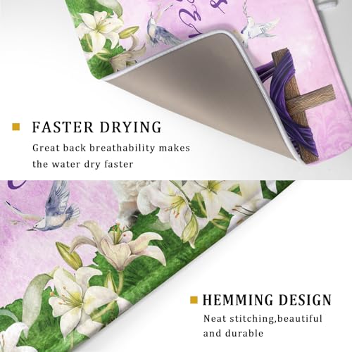 Easter Purple Dish Drying Mat