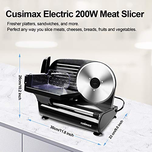 Meat Slicer CUSIMAX Electric Deli Meat Slicer for Home