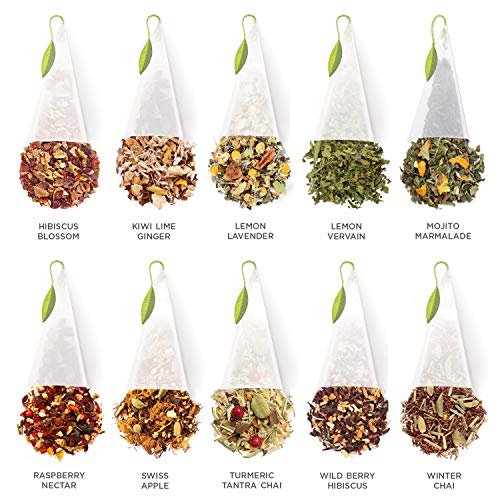 Tea Sampler 40 Pyramid Infuser Bags (40 Count)