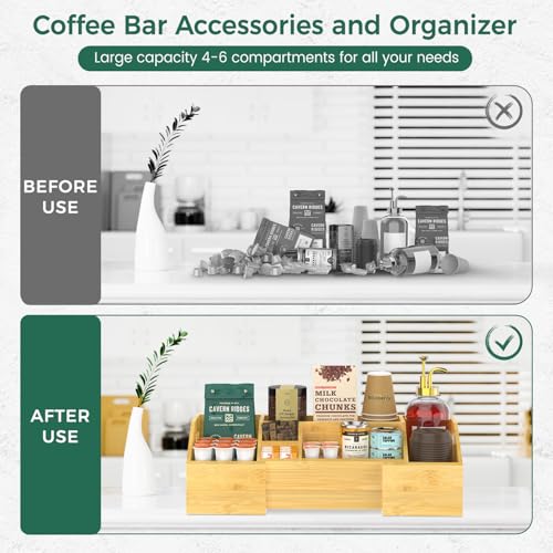 Extendable Coffee Station Organizer Countertop