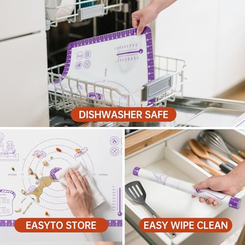 Silicone Pastry Mat with 10 Useful Recipes