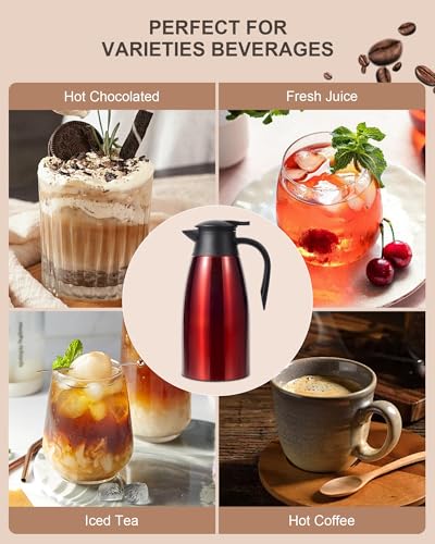 70 Oz Thermal Coffee Carafe for keeping hot (140 Count)