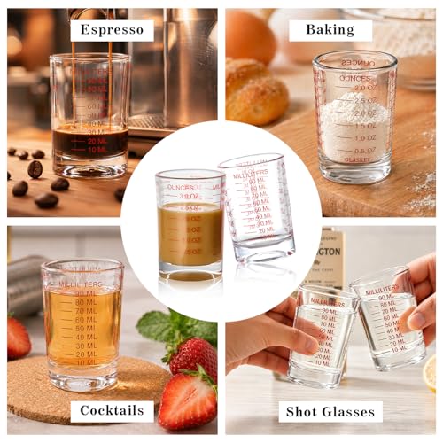 2 Pack Shot Glass Measuring Cup Set (2 Count)