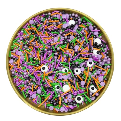 Monster Sprinkles Halloween Edible Eyes Cake Decoration Cupcake Toppers Cookie Decorating Perfect for Cakes (3 Ounce)