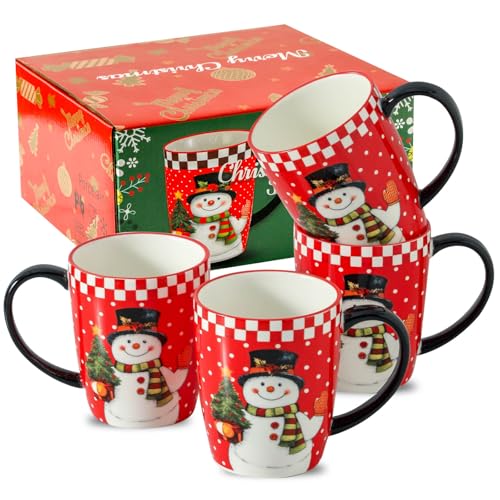 Christmas Coffee Mugs Set of 4 (4 Count)