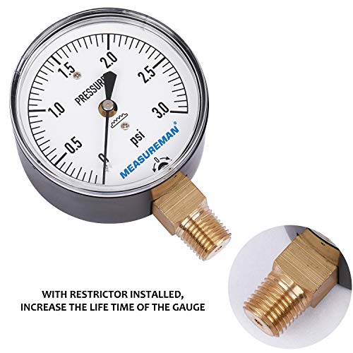 Diaphragm Type Capsule Low Pressure Gauge 3psi