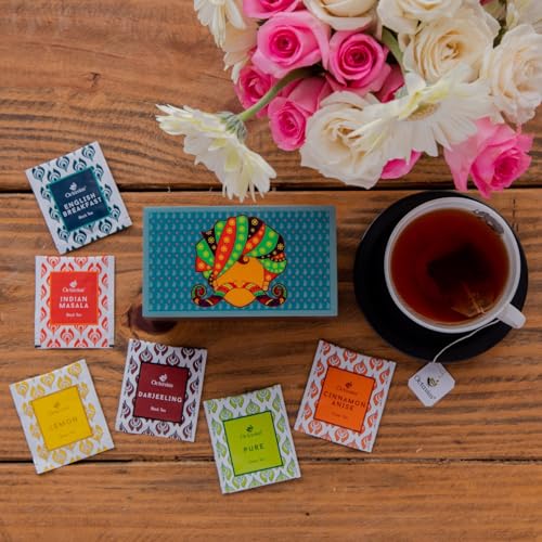 Urban Print Wooden Tea Sampler Box (30 Count)