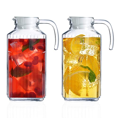 Glass Pitcher with Lid (2 Count)