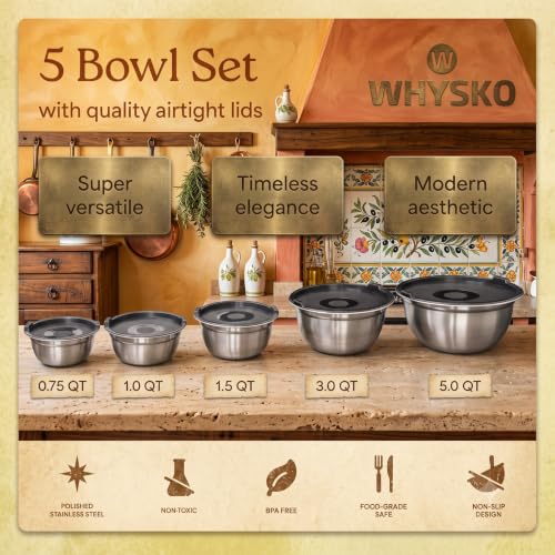 Stainless Steel Mixing Bowls with Lids