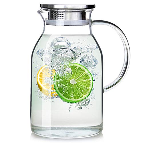 88oz Glass Pitcher with Lid and Handle