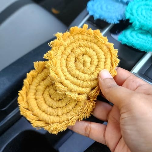 Cotton Car Coasters for Cup Holders (2 Count)