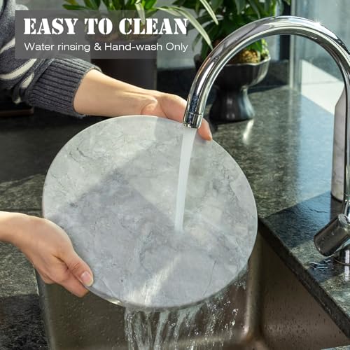 Round Marble Pastry Cutting Board