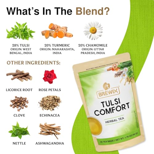 Tulsi Tea Bags with Chamomile (25 Count)