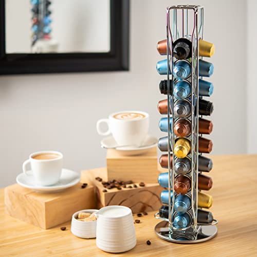 Capsule Spinning Carousel Holder I 360 Degree Rotatable Coffee Capsules Holder Rack I Solid Base
