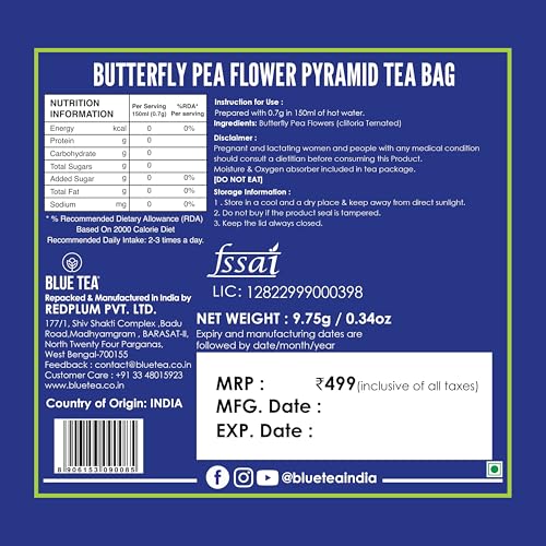 Butterfly Pea Flower Tea (15 Count)