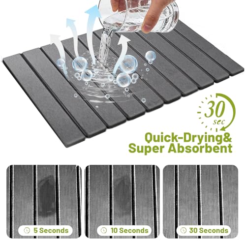 Large Stone Dish Drying Mat for Kitchen Counter