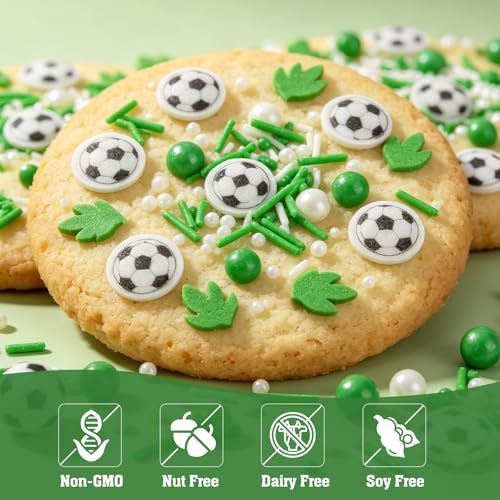 Soccer Ball Sprinkles 130g (4.58 Ounce)