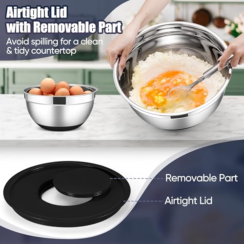 Stainless Steel Mixing Bowls with Lids Set (13 Count)