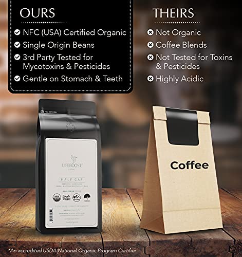 Half Caff Medium Roast Whole Bean Coffee (12 Ounce)