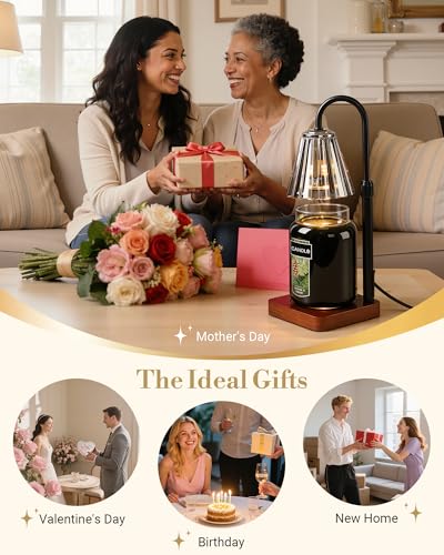 Black Candle Warmer Lamp with Timer