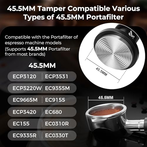 45.5MM V6 Impact Espresso Tamper with Sound Feedback
