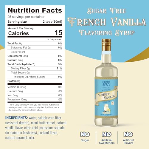 Sugar Free French Vanilla Coffee Syrup (25.4 Fl Oz)