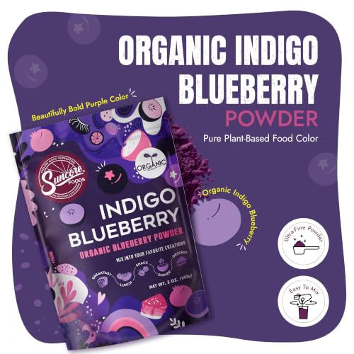 Organic Indigo Blueberry Powder 5oz (5 Ounce)
