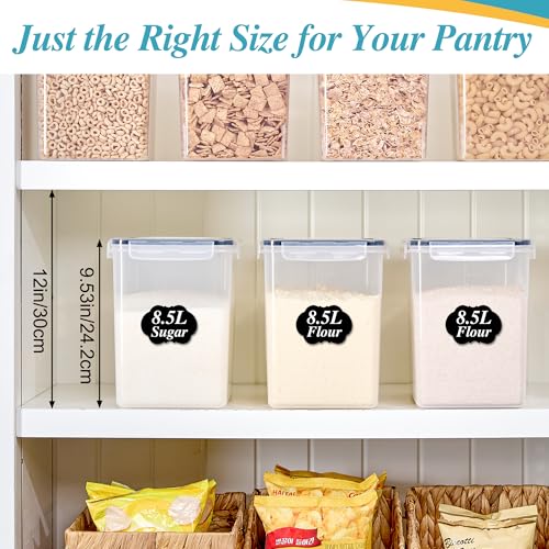 8.5L Extra Large Flour Sugar Storage Containers (2 Count)